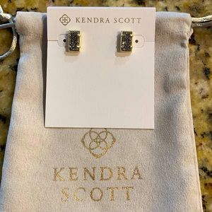 Great Condition, Kendra Scott: Paola Studs, Gold + Black Drusy